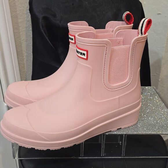 Hunter Tabitha Chelsea Rain Boots- Pink - Picture 8 of 11